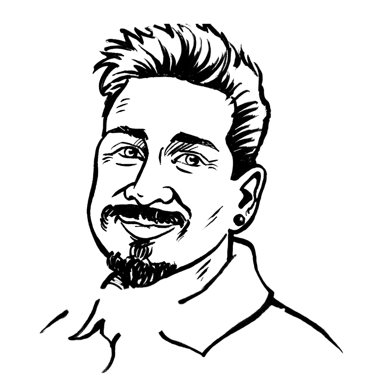 Porträtbild als Comic Illustration